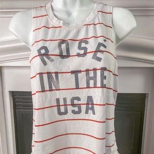 rose in the USA striped tank top